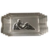 Art deco pressed glass ashtray