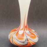Vase Italy by Carlo Moretti 1970 opaline orange black