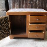 Commode art deco une porte et 3 tiroirs