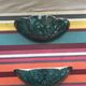Old Pair wall light  Green Ceramics Style Marble - Vintage Golden Veins
