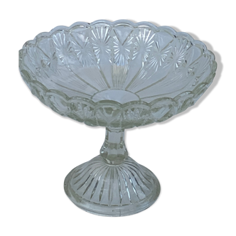 Coupe en verre transparent motif géométrique