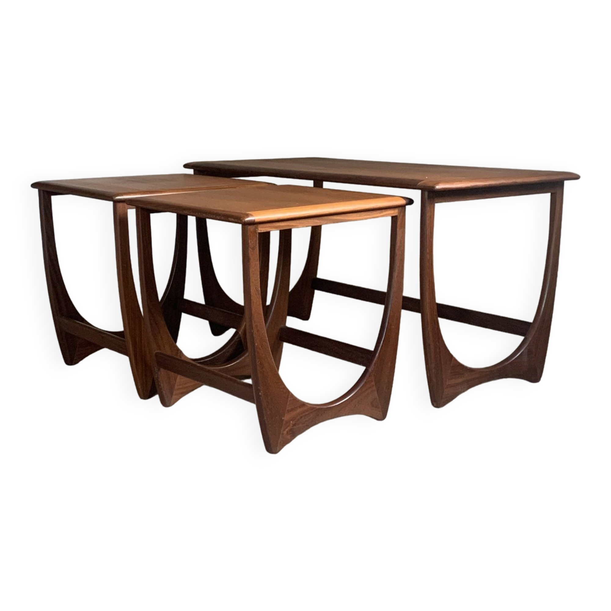 Vintage Scandinavian teak nesting coffee table Astro Victor Wilkins