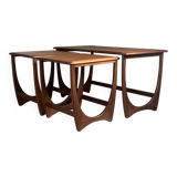 Vintage Scandinavian teak nesting coffee table Astro Victor Wilkins