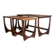 Vintage Scandinavian teak nesting coffee table Astro Victor Wilkins