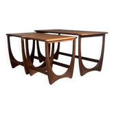 Table basse gigogne en teck  scandinave vintage Astro Victor Wilkins