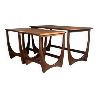 Vintage Scandinavian teak nesting coffee table Astro Victor Wilkins