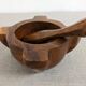 Mortar and its vintage olive wood pestle