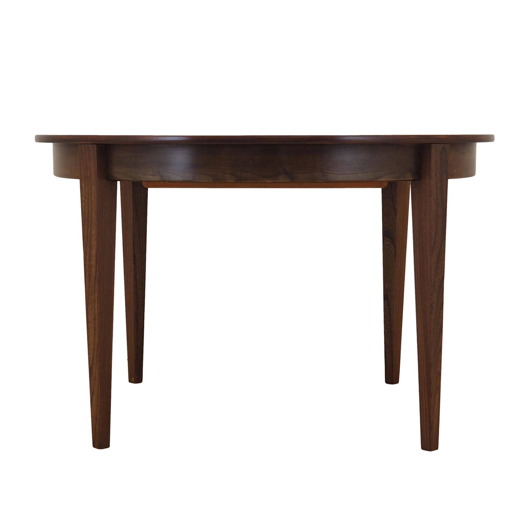 Round rosewood table, Danish design, 1970s, production: Denmark