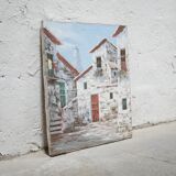 Old painting painting on canvas