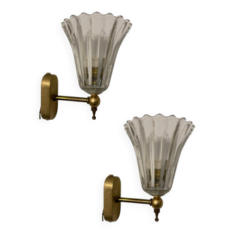 Murano Glass Barovier Sconces Set of 2