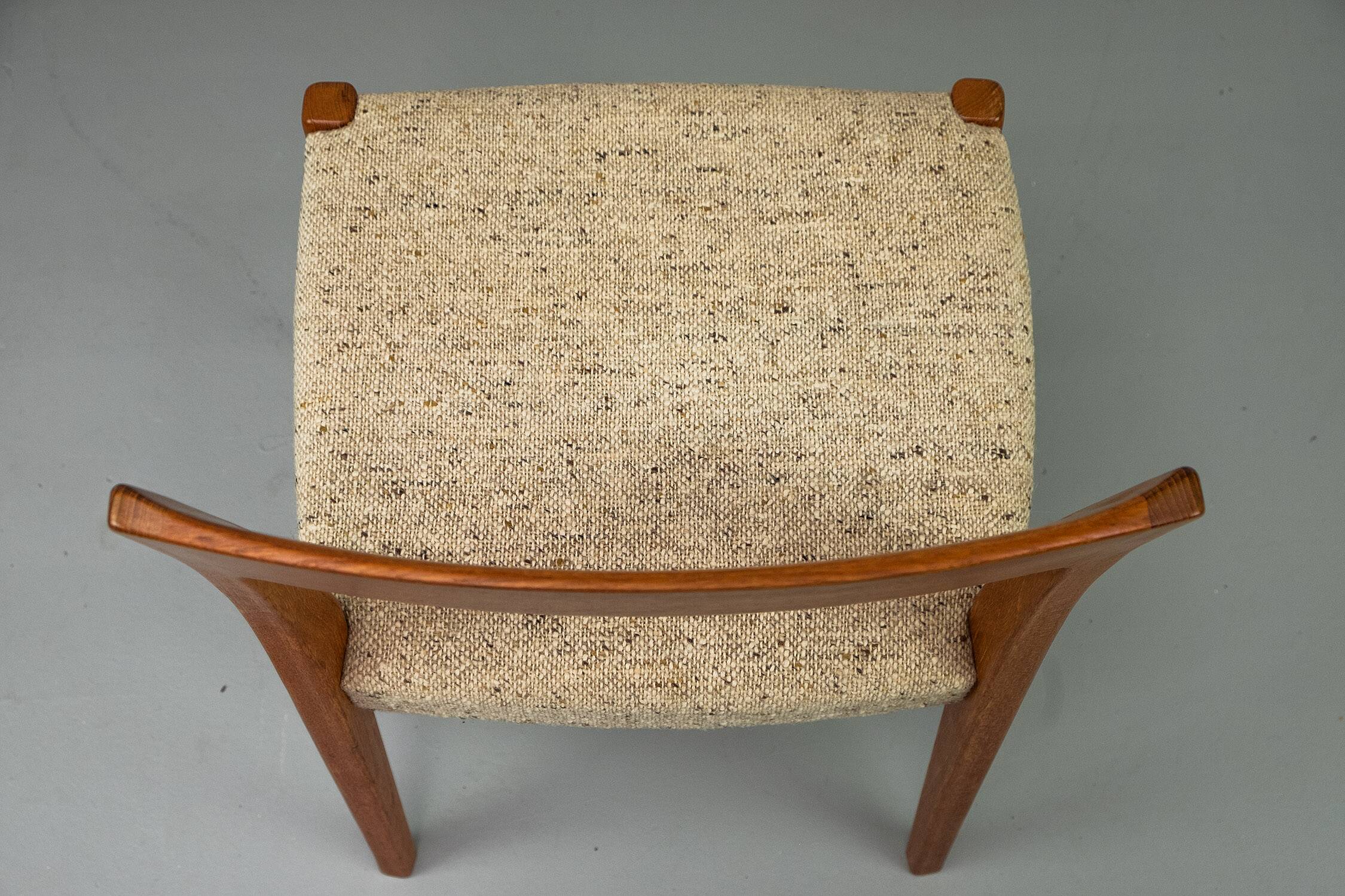 Set of 4 Teak and Wool Dining Chairs by Swegards, Sweden, 1960s