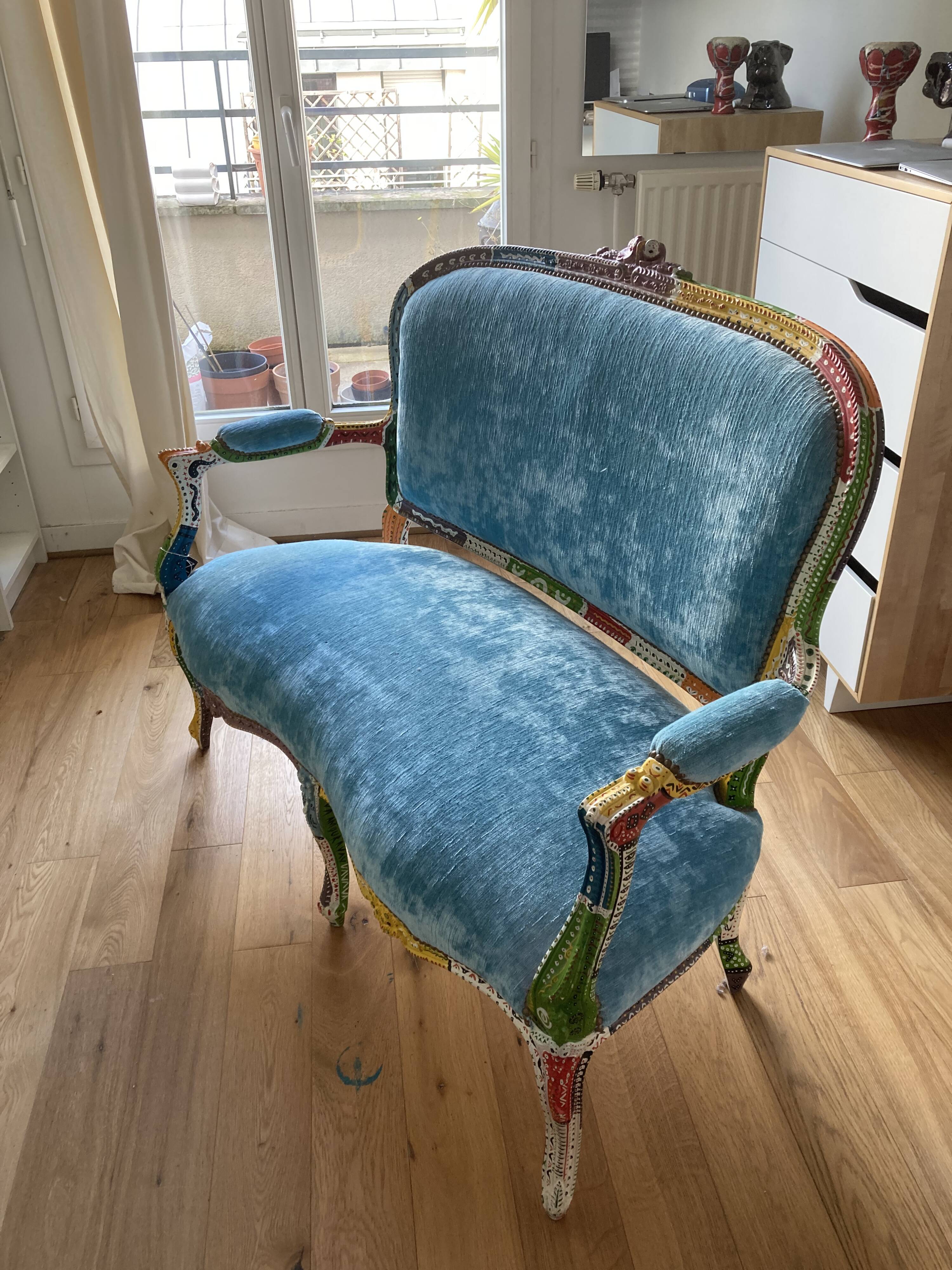 Niki de Saint-Phalle inspired bench