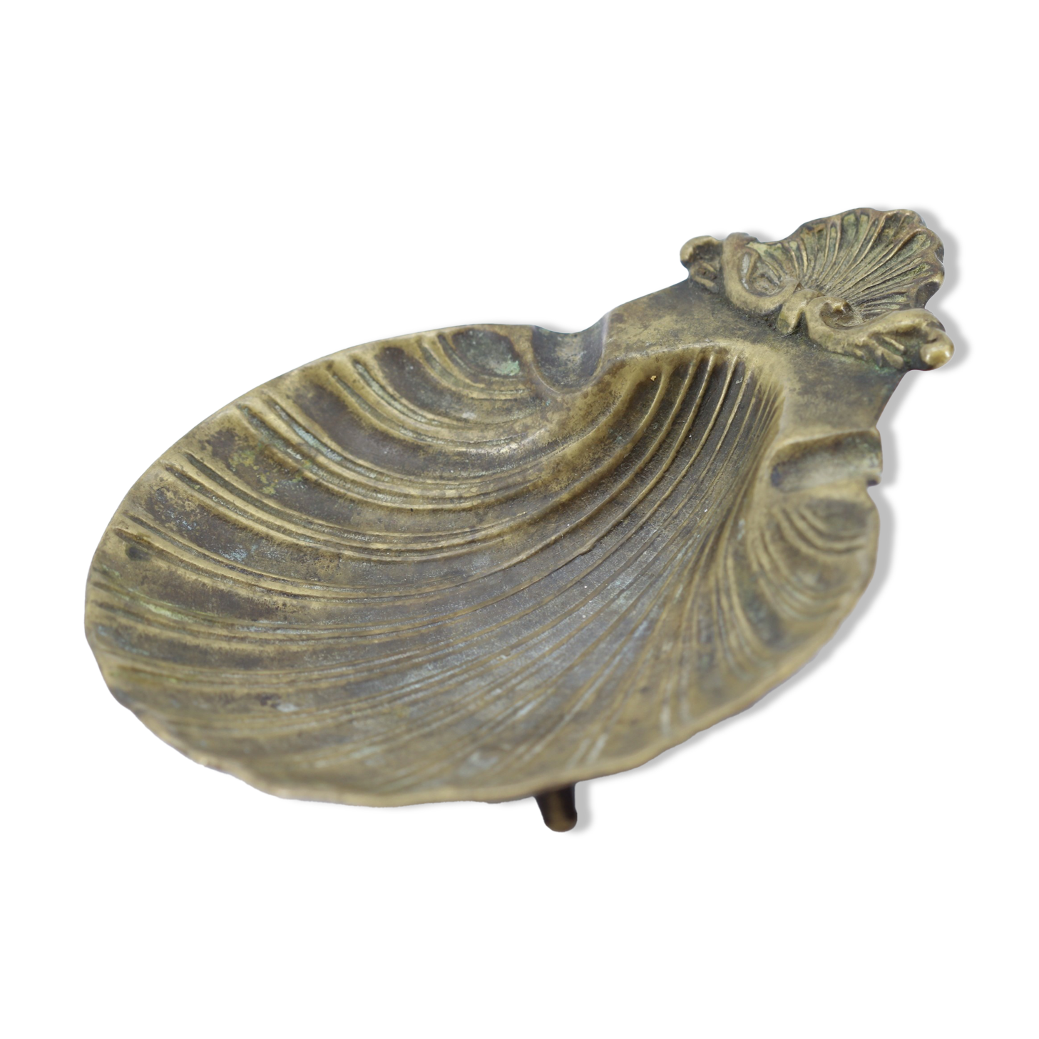 Old brass soap holder