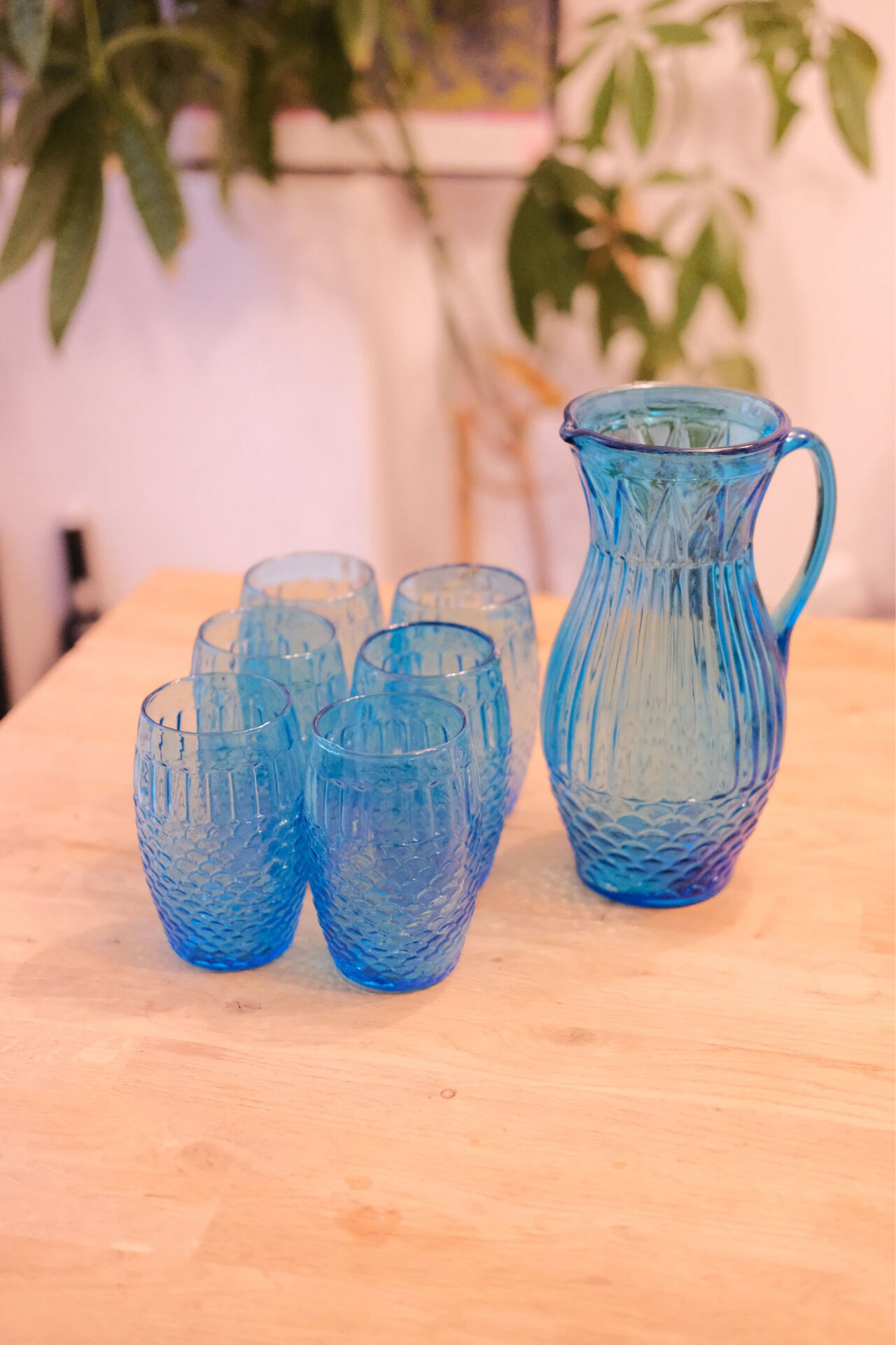 Service à orangeade vintage italien verres et carafe