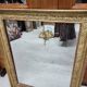 Miroir dore decor de fleurs et de feuillage du xix ème siecle
