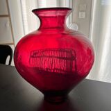 Vintage Ruby Red Glass Vase