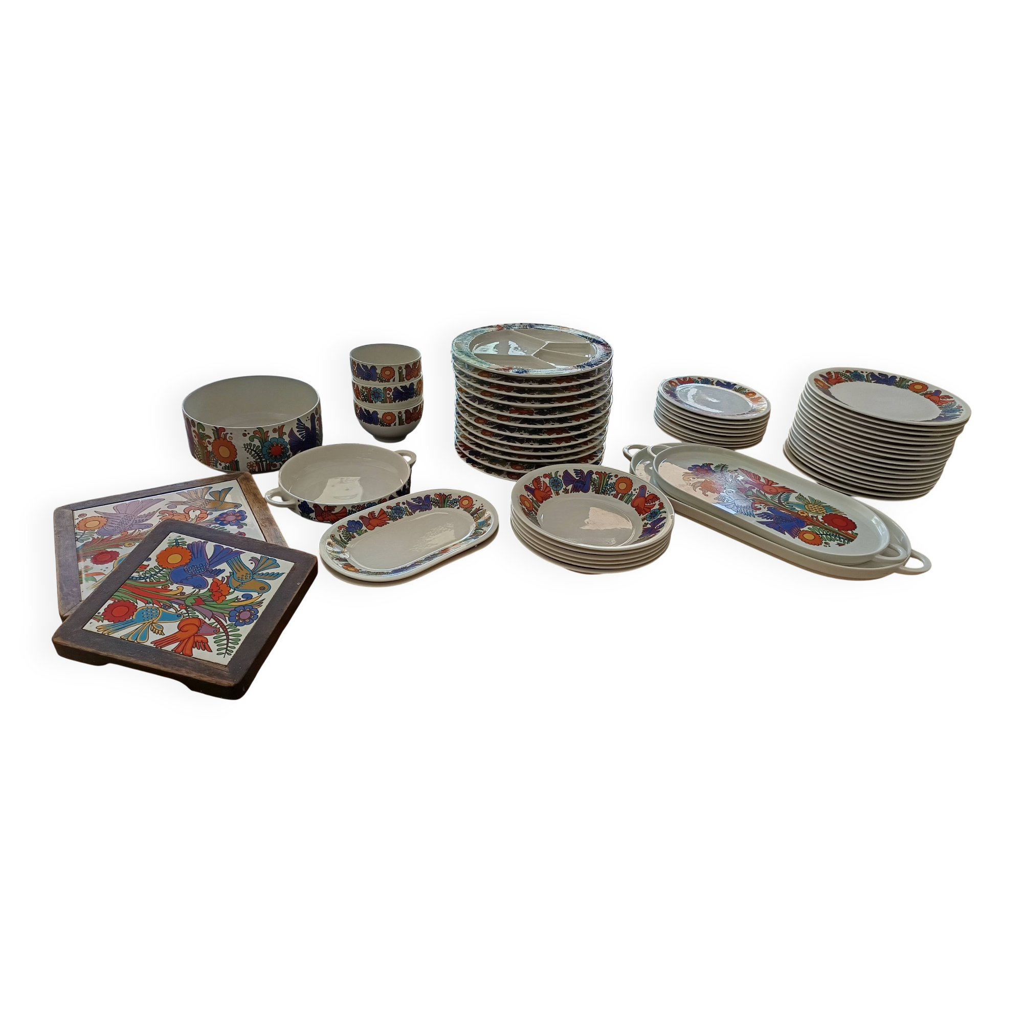 Villeroy & Boch dinner service – Acapulco model (1970s, blue stamp)