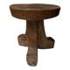 Tabouret tripode en bois Éthiopien décoration ethnique tribal