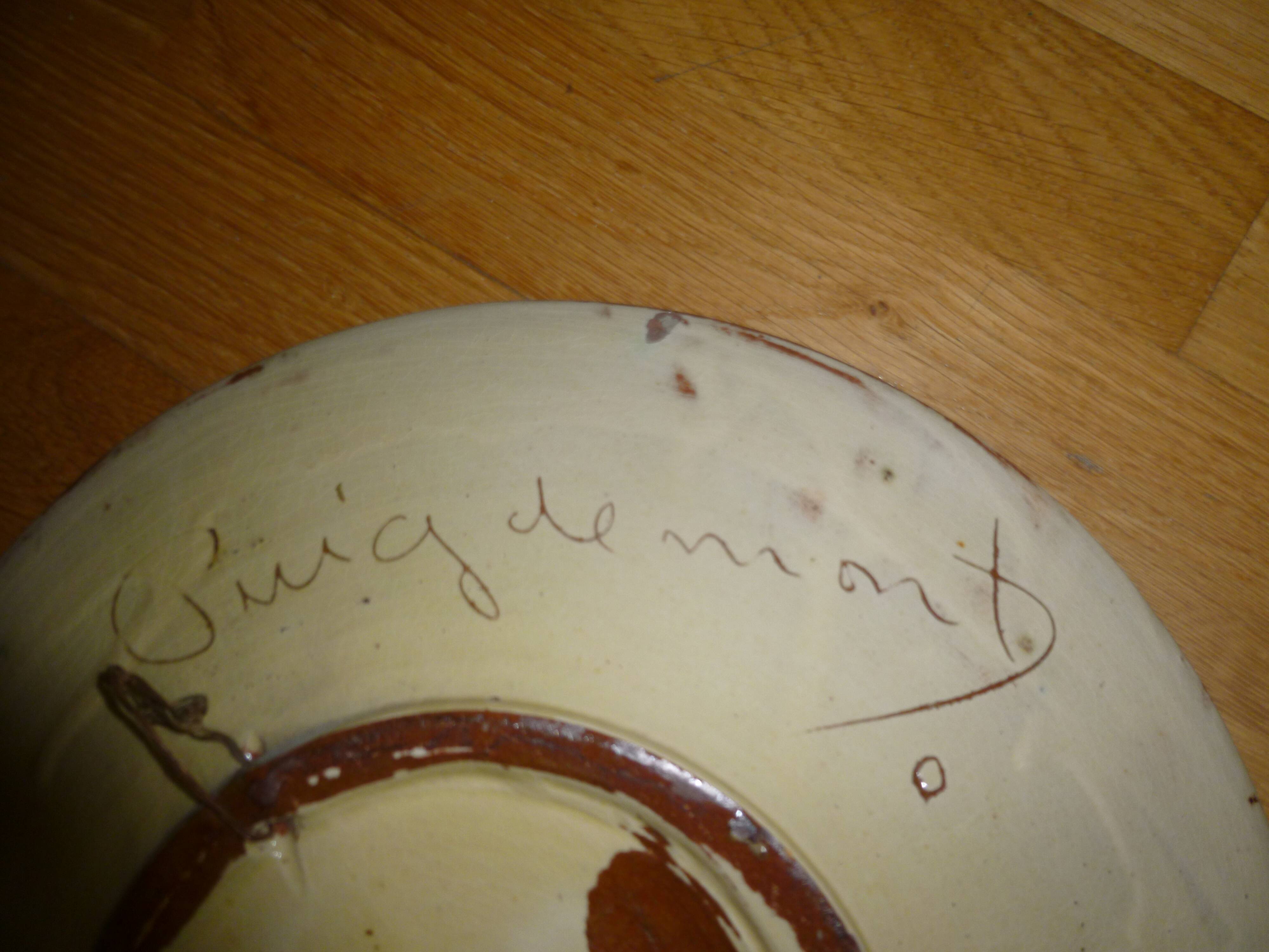 Large wall plate from the 50s Puigdemont