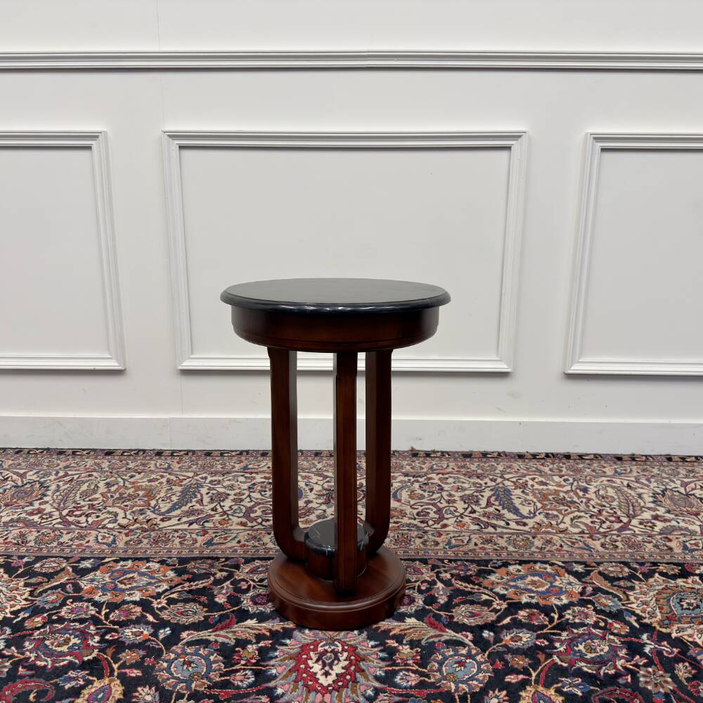 Table d'appoint Art Déco avec plateau en marbre