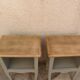 Pair of restored antique bedside tables painted in verdigris.