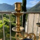 Old brass candle holder