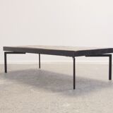 Mid century modernist rectangular coffee table with ceramic tiles top