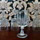 Five Chiseled Crystal Wine Glasses - Vintage 60s Glasses