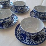 6 teacups made of fine porcelain from vintage Japan