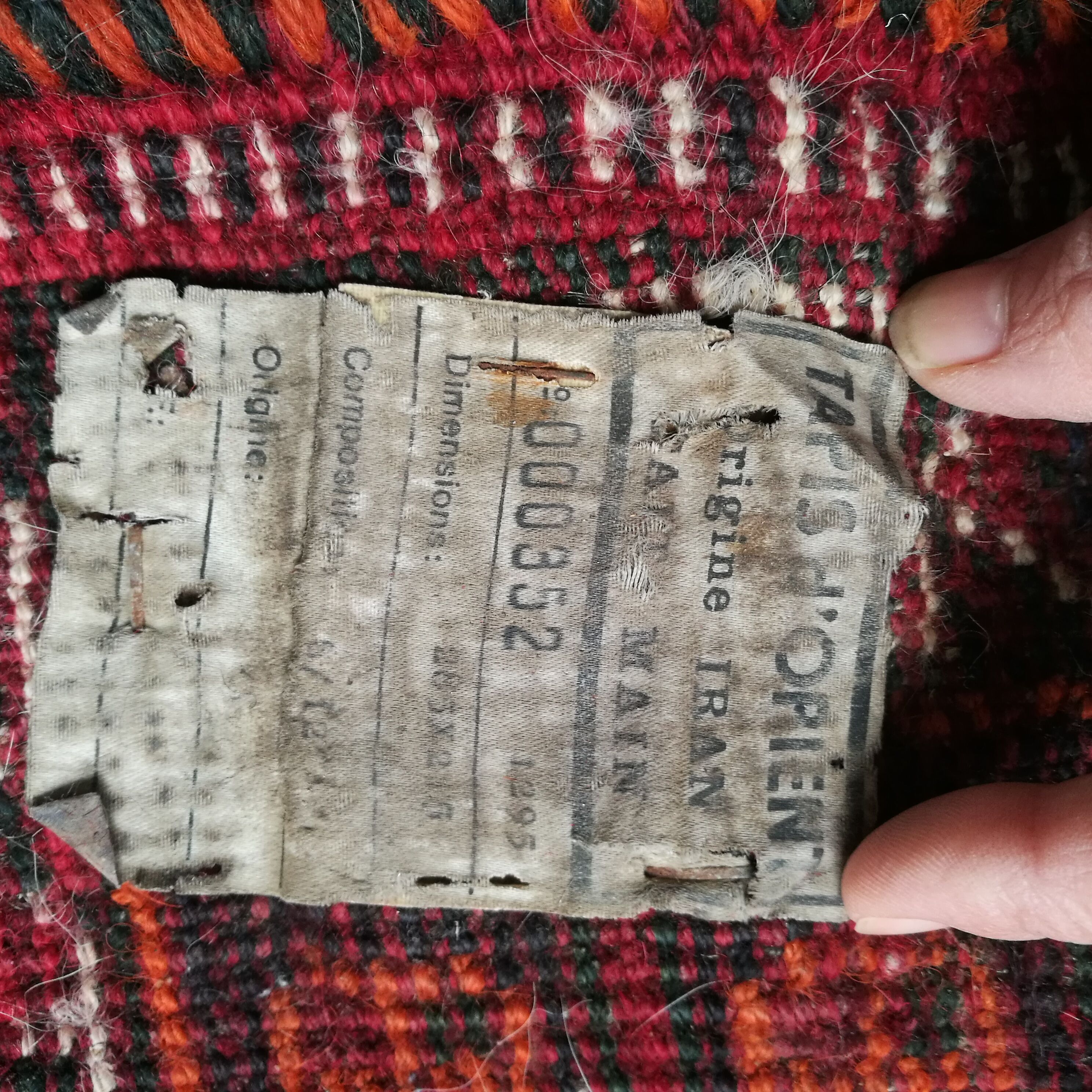 Ancient Persian rug, 285/215 cm, handmade.