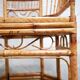 Vintage armchair canned in bamboo