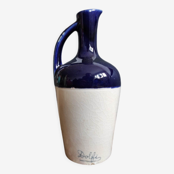 Dolfi ceramic white & blue bottle