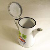 Retro style enamelled coffee maker