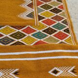 Handmade Berber kilim rug made of natural wool
