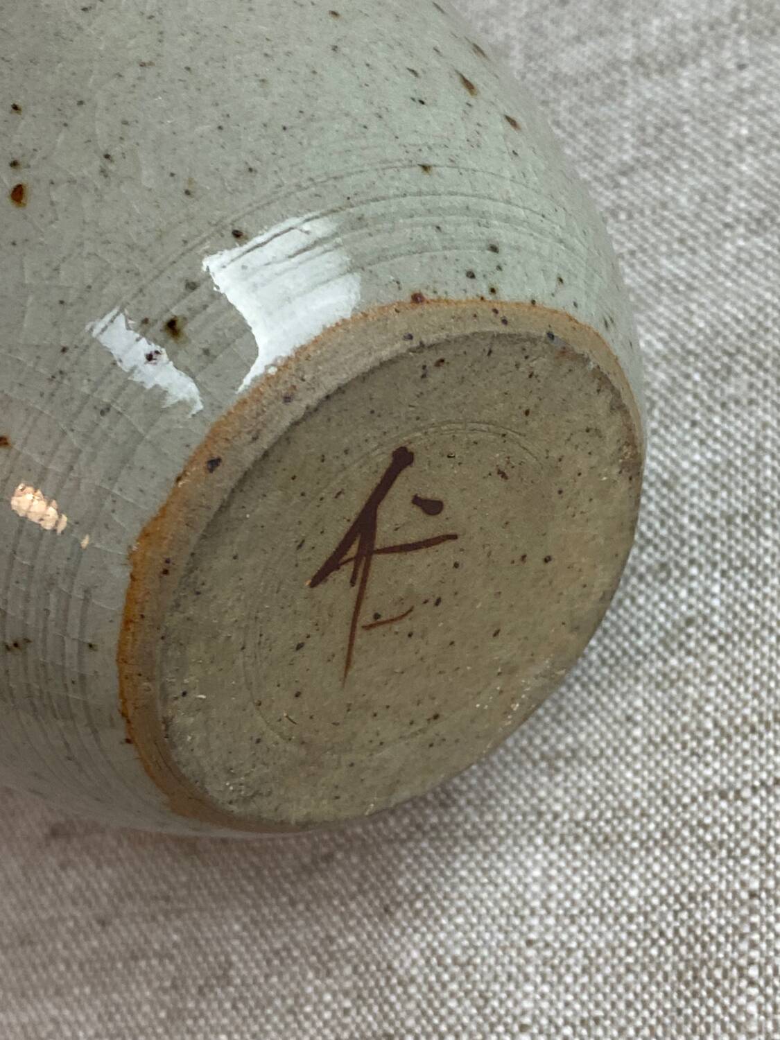 Glazed stoneware vase signed Charles Hair