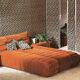 Original Togo velvet bed by Michel Ducaroy for Ligne Roset, 1970s