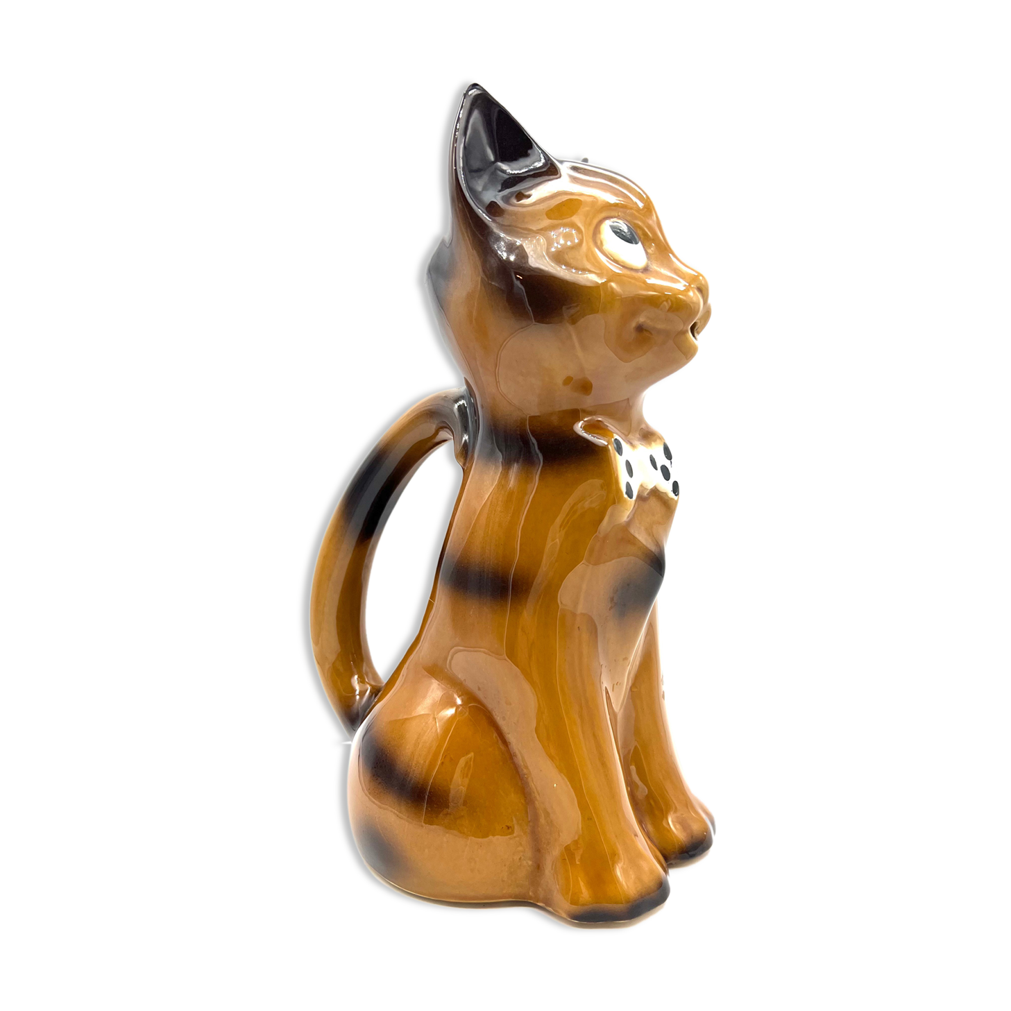 Pitcher slurry cat in faience