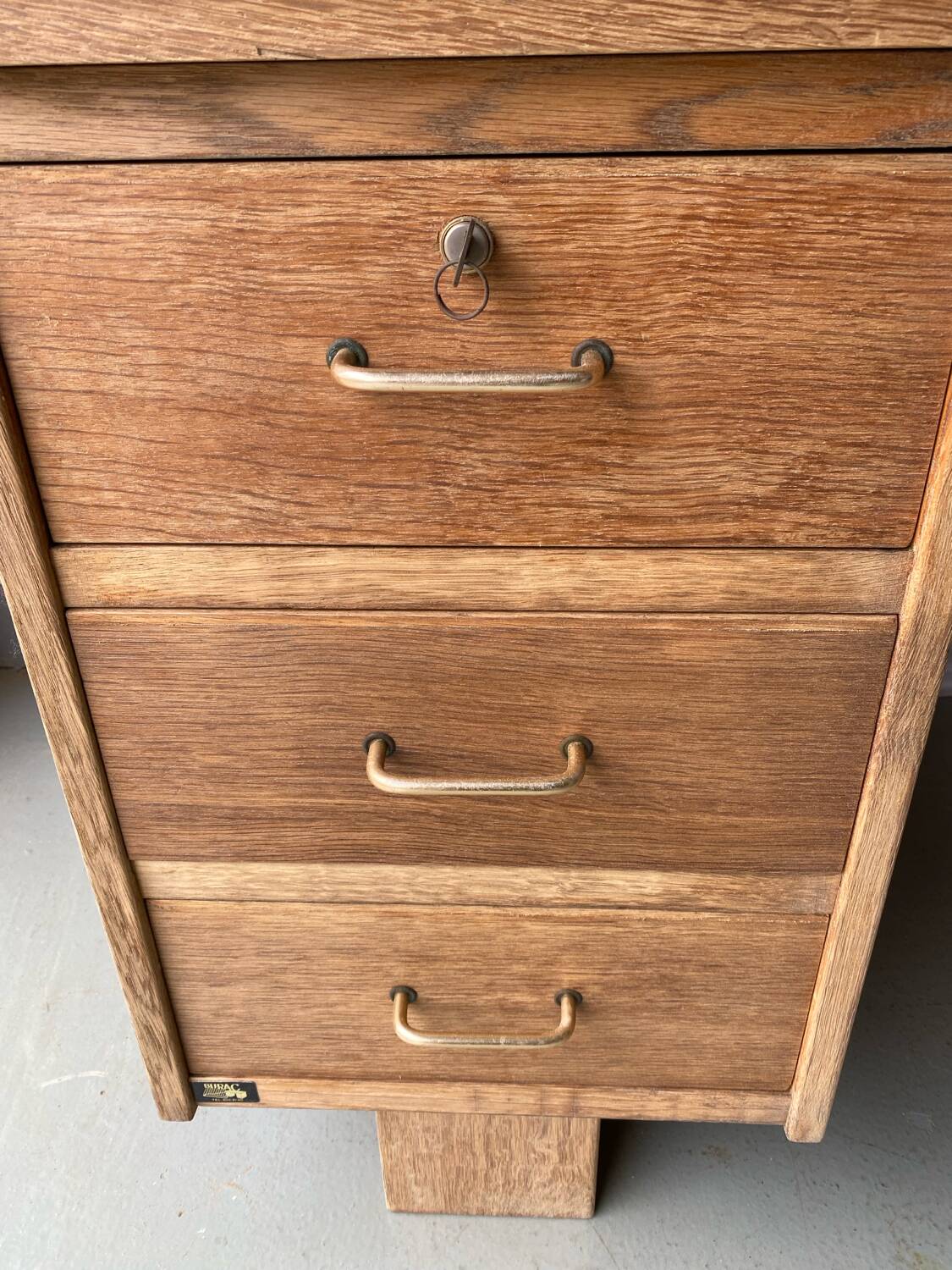 Vintage Burac desk from the 50s in renovated wood