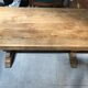 Rustic solid oak coffee table thinned