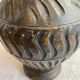 Ringed terracotta vase
