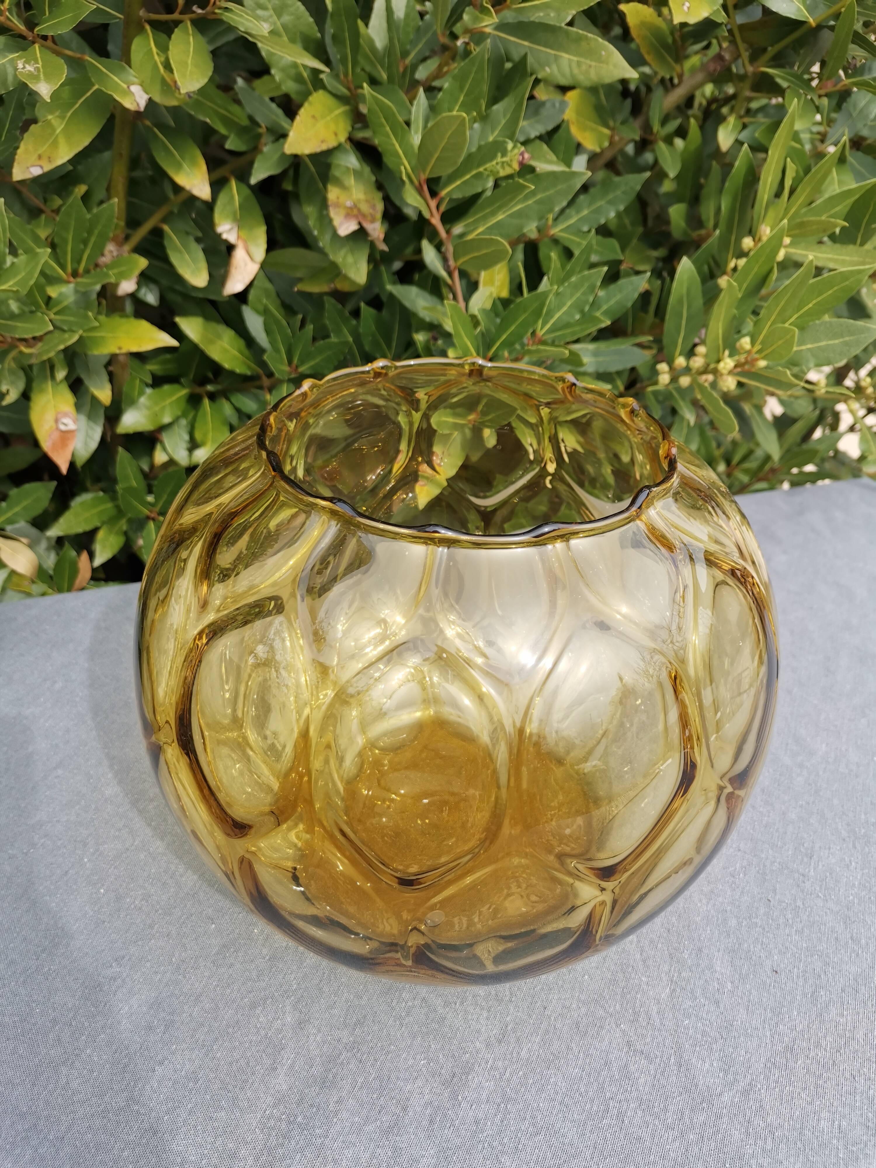 Amber ball vase