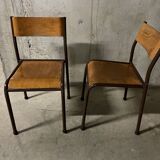 Pair of Mullca school chairs