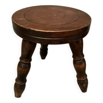 Antique tripod milking stool