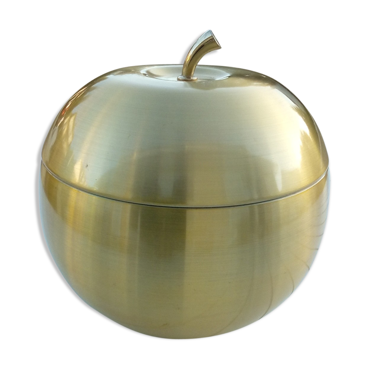 Seau à glace pomme   doré  vintage