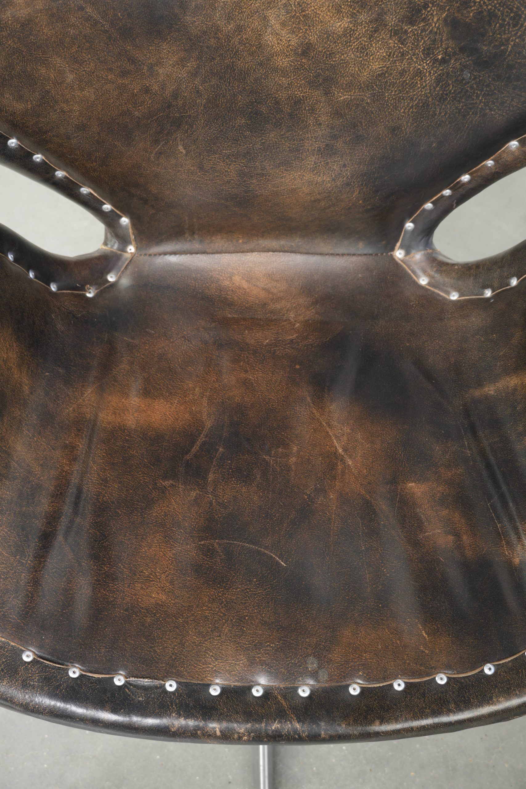 Chaise de bureau/côté Aviateur en cuir de vachette vintage Timothy Oulton Devon Spitfire