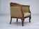 1960s, Danish side/children's armchair, light green furniture velour, oak w