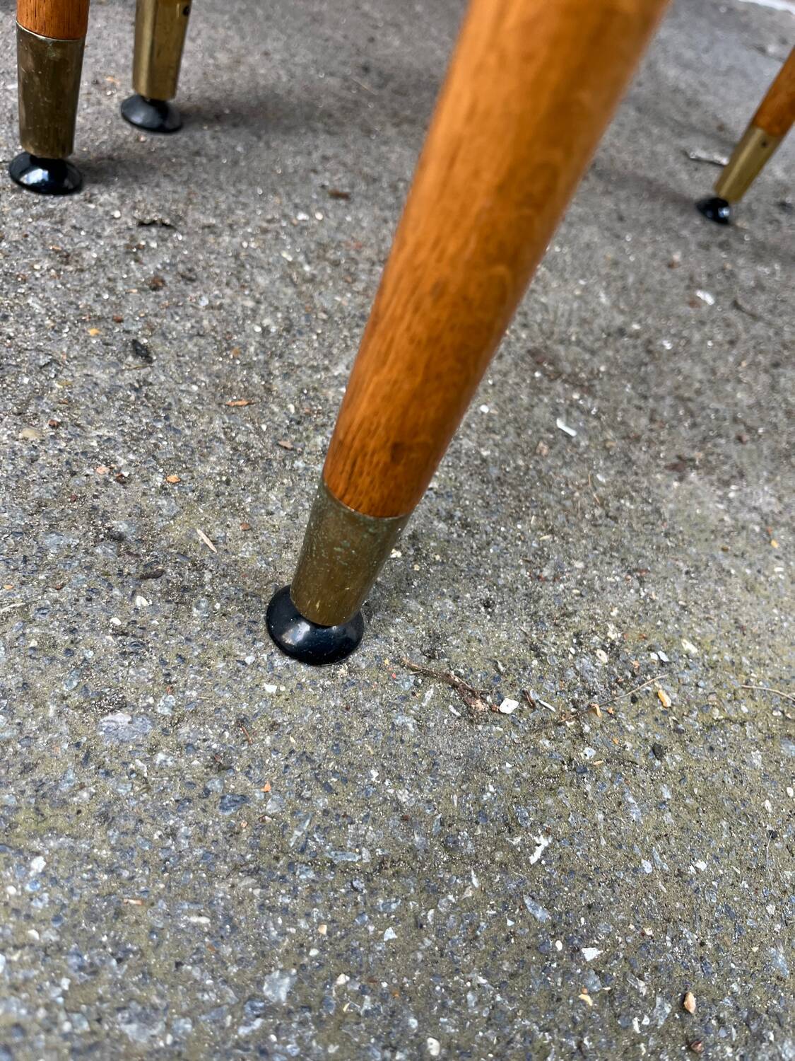 3 wooden nesting tables, 50s-60s