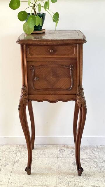 TABLE de Chevet Style Louis XV MARBRE