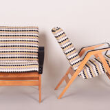 Pair of restored Czech Midcentury Armchairs, Tatra Pravenec, 1950s