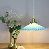 Vintage blue opaline pendant light